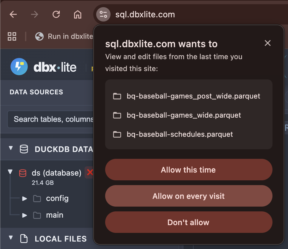 Persistent File Access